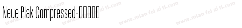 Neue Plak Compressed字体转换